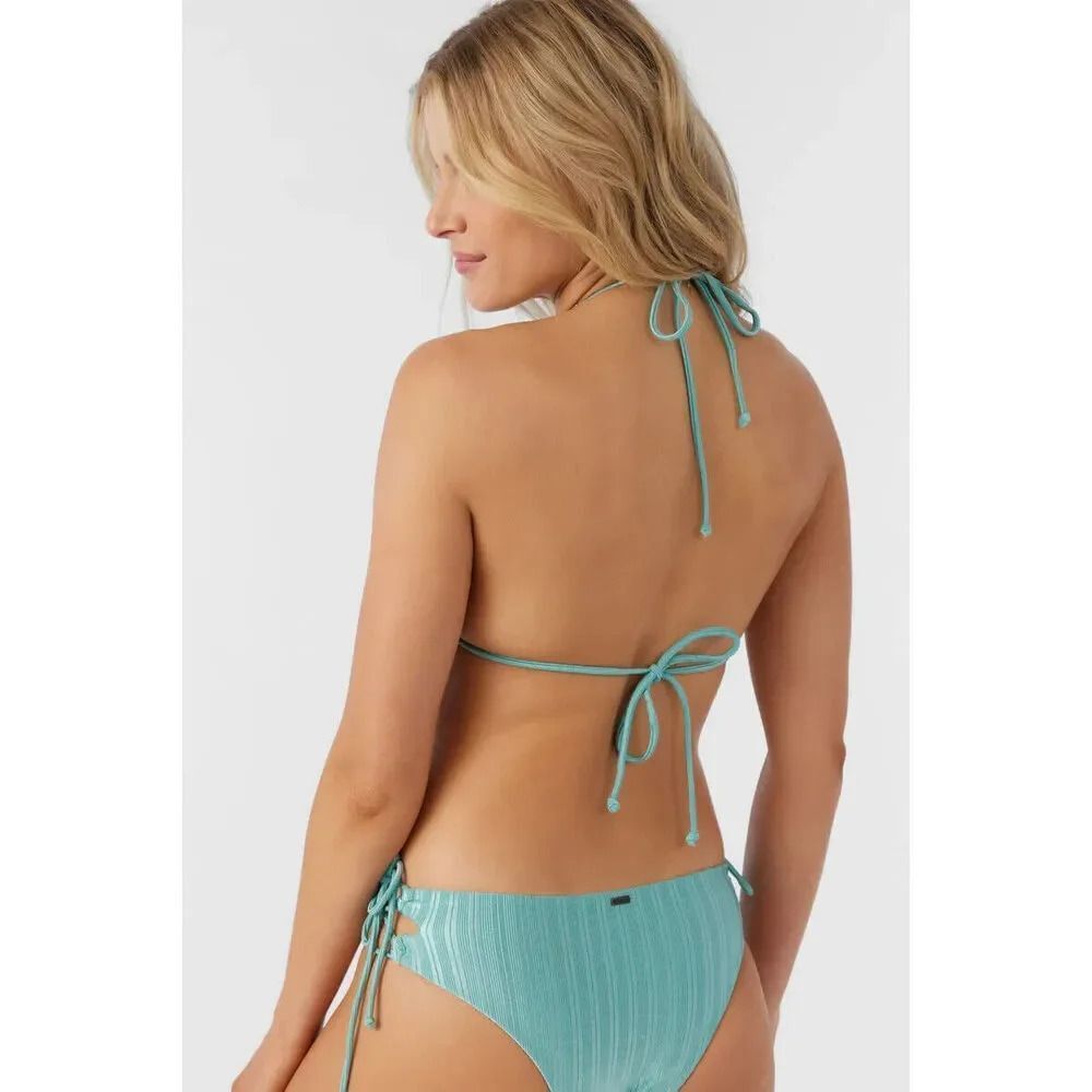 O'Neill Mizi Metallic Rib Madrid Top Women's Medium Canton Cutout Bralette VDA28 - Picture 8 of 15